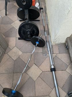 Olympic bar and weights