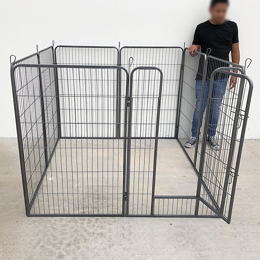 $135 (New) Heavy duty 48” tall x 32” wide x 8-panel pet playpen dog crate kennel exercise cage fence