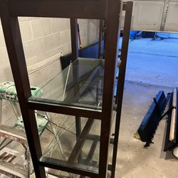 Two Glass Shelved cabinet