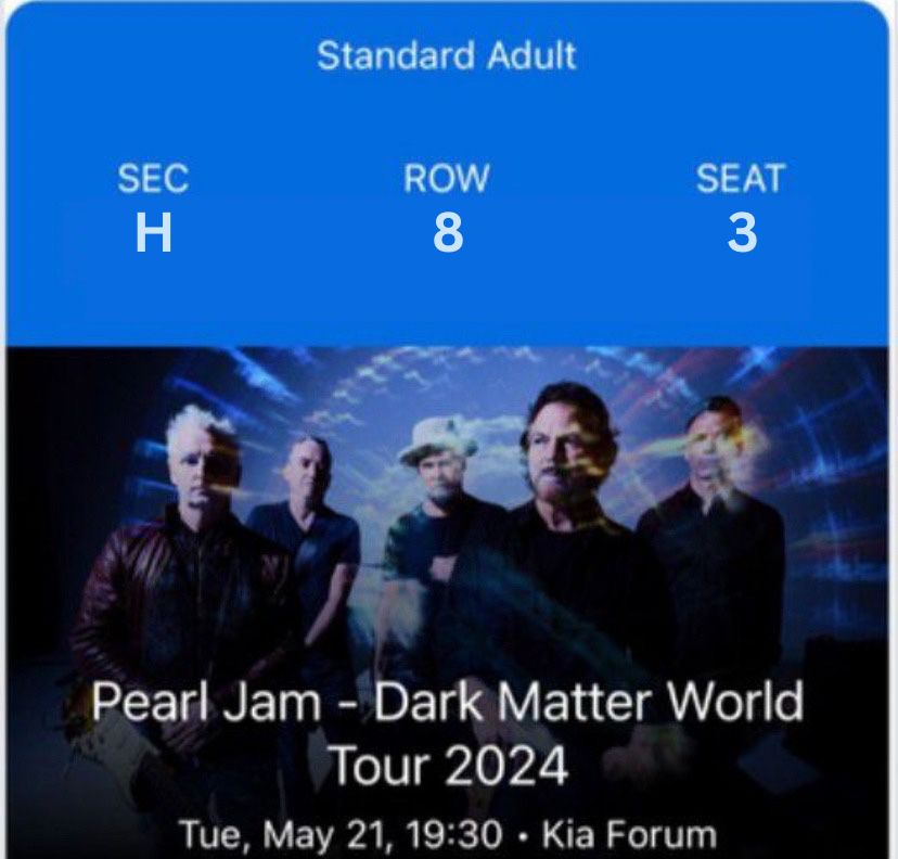 Pearl Jam Tickets | Tue May 21