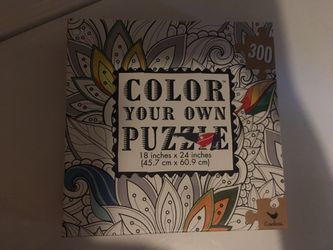 Brand new puzzle that can be colored.