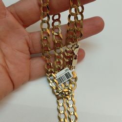 10k flat cuban necklace