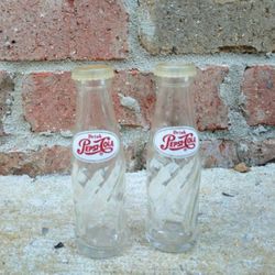 Vintage Pepsi-Cola Glass Salt/Pepper Shakers 