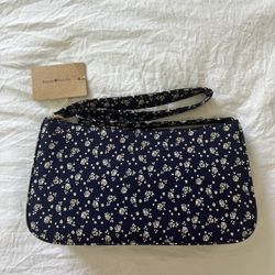 Brandy Melville Purse (Navy With Flowers) New