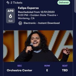 Felipe Esparza Tickets Saturday April 6, 2024 At 8 Pm