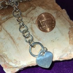 Tiffany Style Charm Bracelet. SS