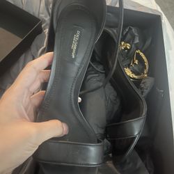 Dolce And Gabbana Heels Black and Gold 38.5