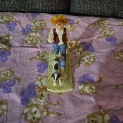 Norman rockwell going fishing statue