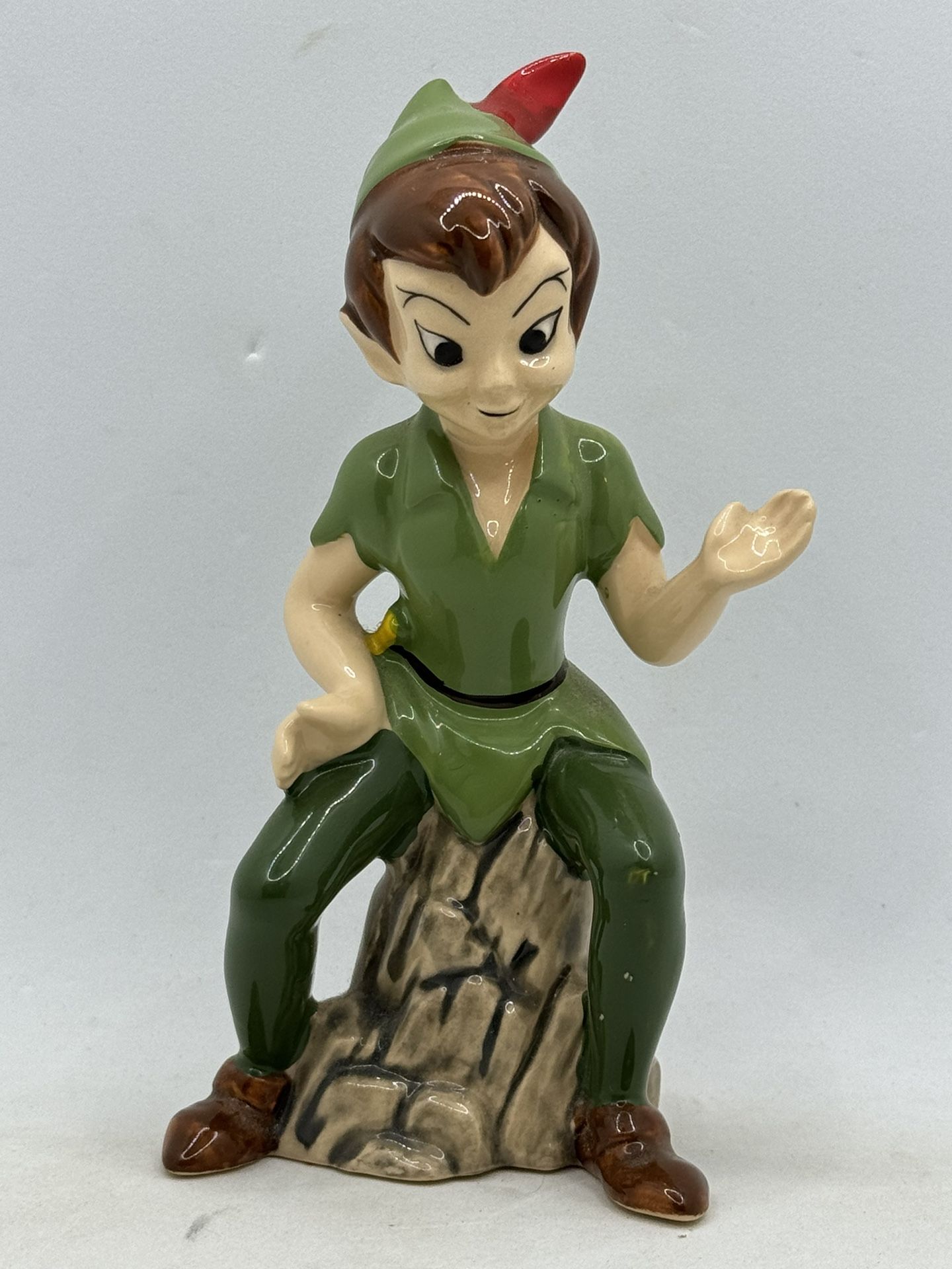Vintage Pinocchio Ceramic Figure Walt Disney Productions Japan. 5” tall no chips or cracks.