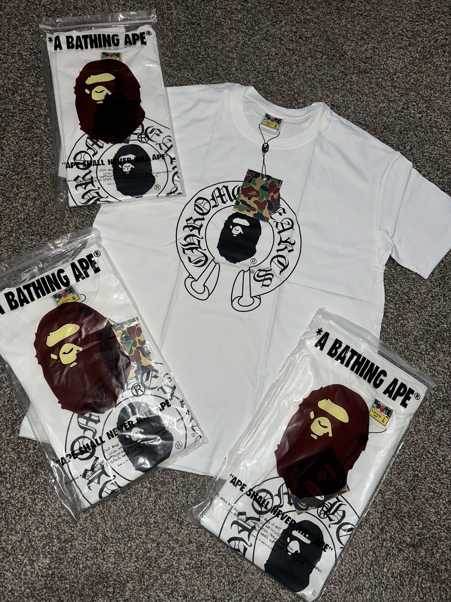 chromeheart bape shirt