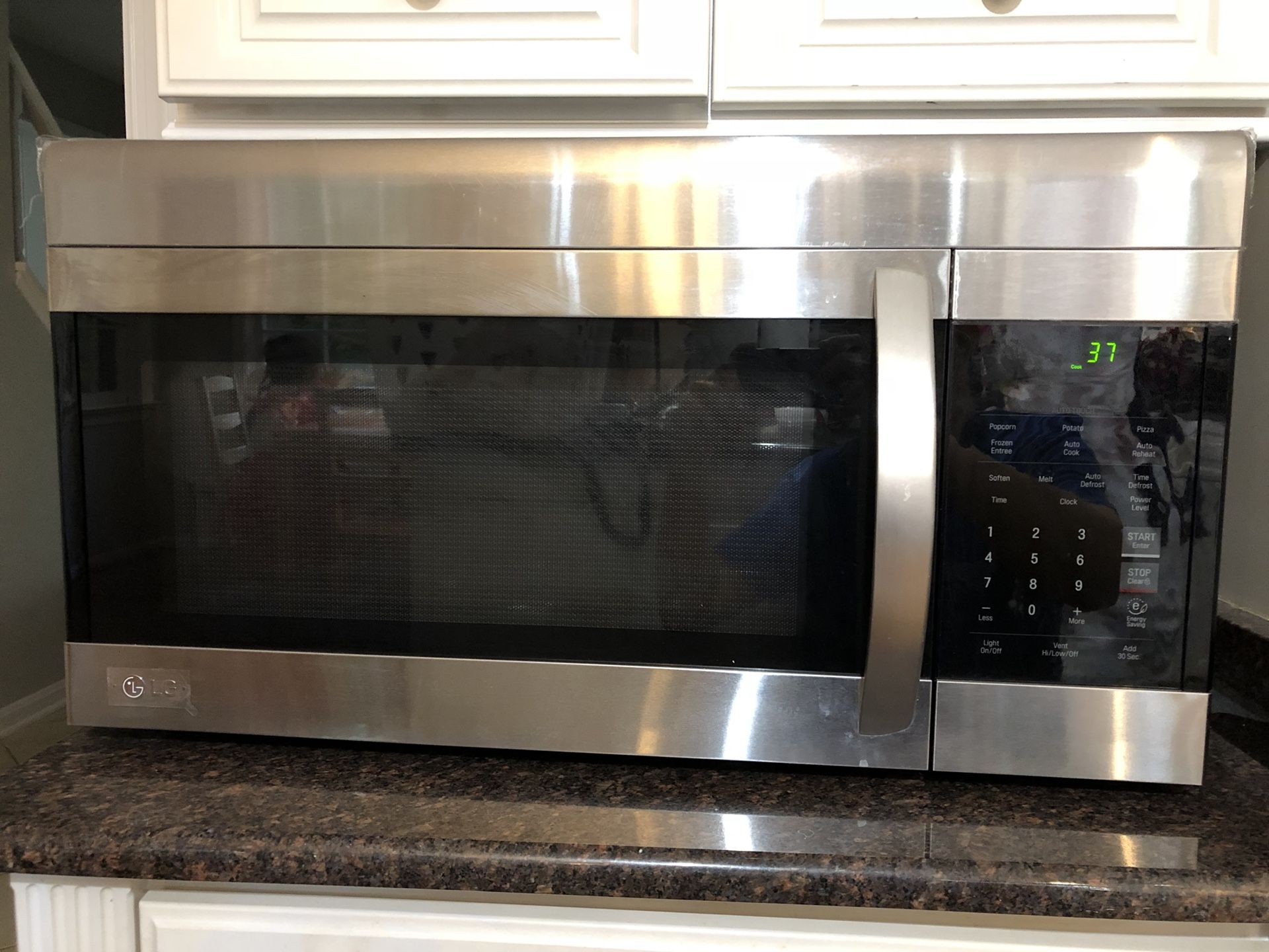LG 1.7 cu ft over the range microwave oven in stainless steel
