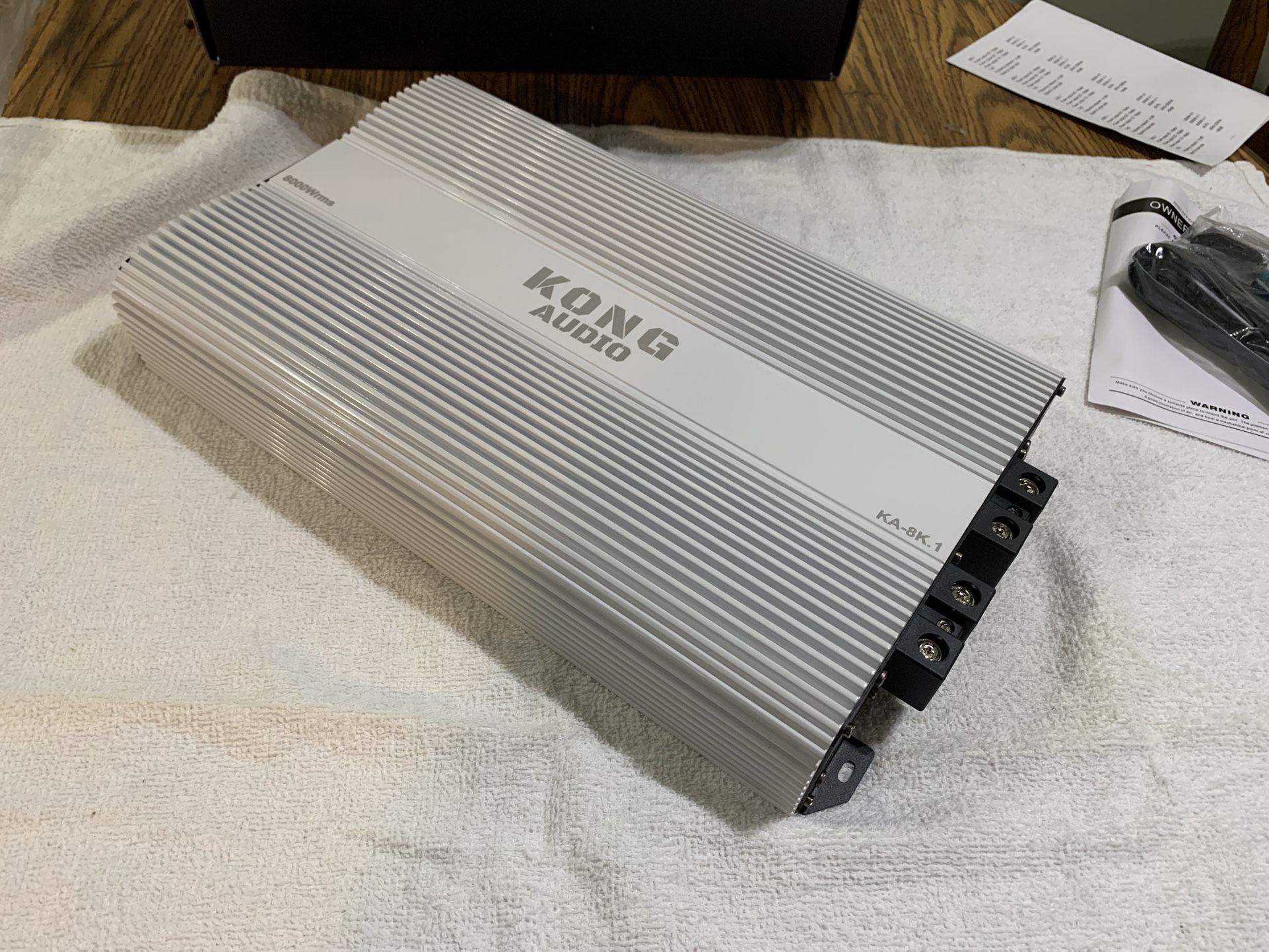 New Kong Audio 8000W Rms Mono Full Range High Power Car Amplifier $520 each 