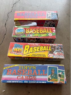 Vintage baseball cards boxes , 1988 to 1991