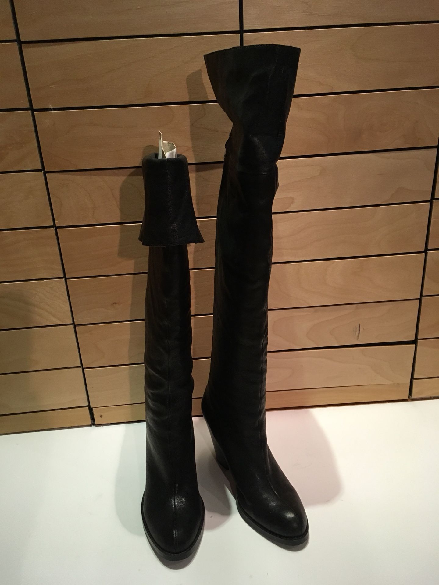 Thigh high leather , over the knee boots, and comfortable 6.5