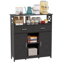 Storage, Black Kitchen Storage Cabine
