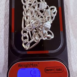 925 Italy Silver Dimond Cut 20 Inch Long 50 Grms 