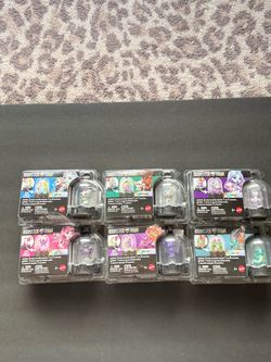 Lot of 6 Monster High Pet Keychains, Animal Figures with Accessories