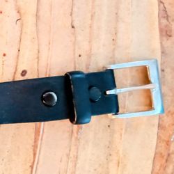 Men's Black Upper Leather Dress Belt