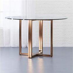 CB2 Modern Glass Circle Dining Table 