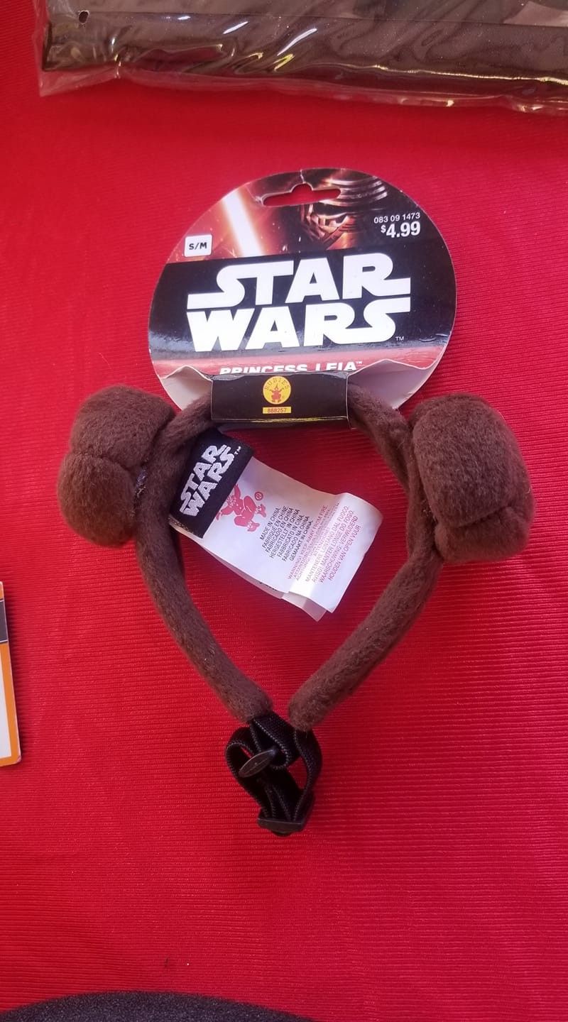 Princess Leia headband for dogs Halloween costume 