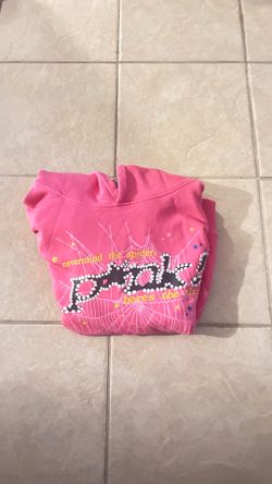 1:1 quality spider hoodie v2 (pink)