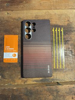 Pitaka Woven Aramid Fiber Case for Samsung Galaxy S25 Ultra Sunset Phone