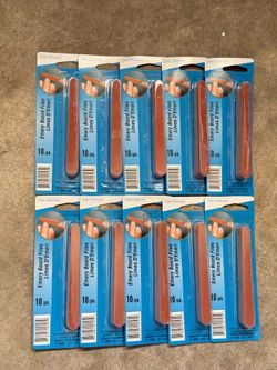 NEW Lot Of 10 Packs Of 10 Emery Board Nail Files (100 Pcs Total) For Manicures