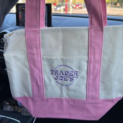 Pink Trader Joes Tote Bag 