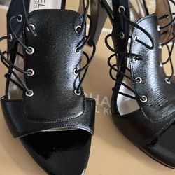 MICHAEL KORS Women’s Size 8.5 Black Leather Strappy Heels
