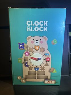 Kids Wooden Puzzle Toy Clock