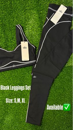 Black alo leggings set