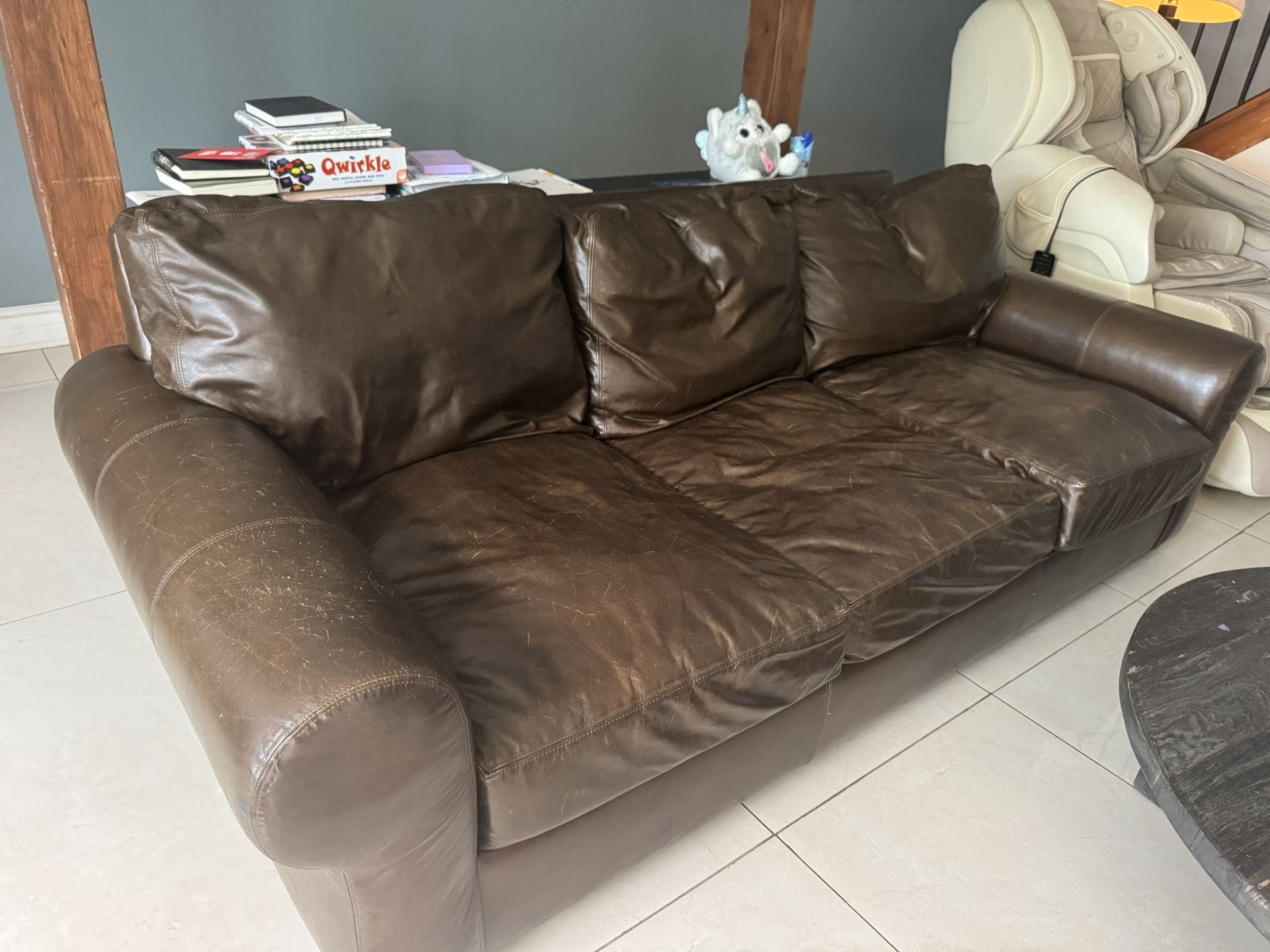 Pottery Barn Leather Sofa