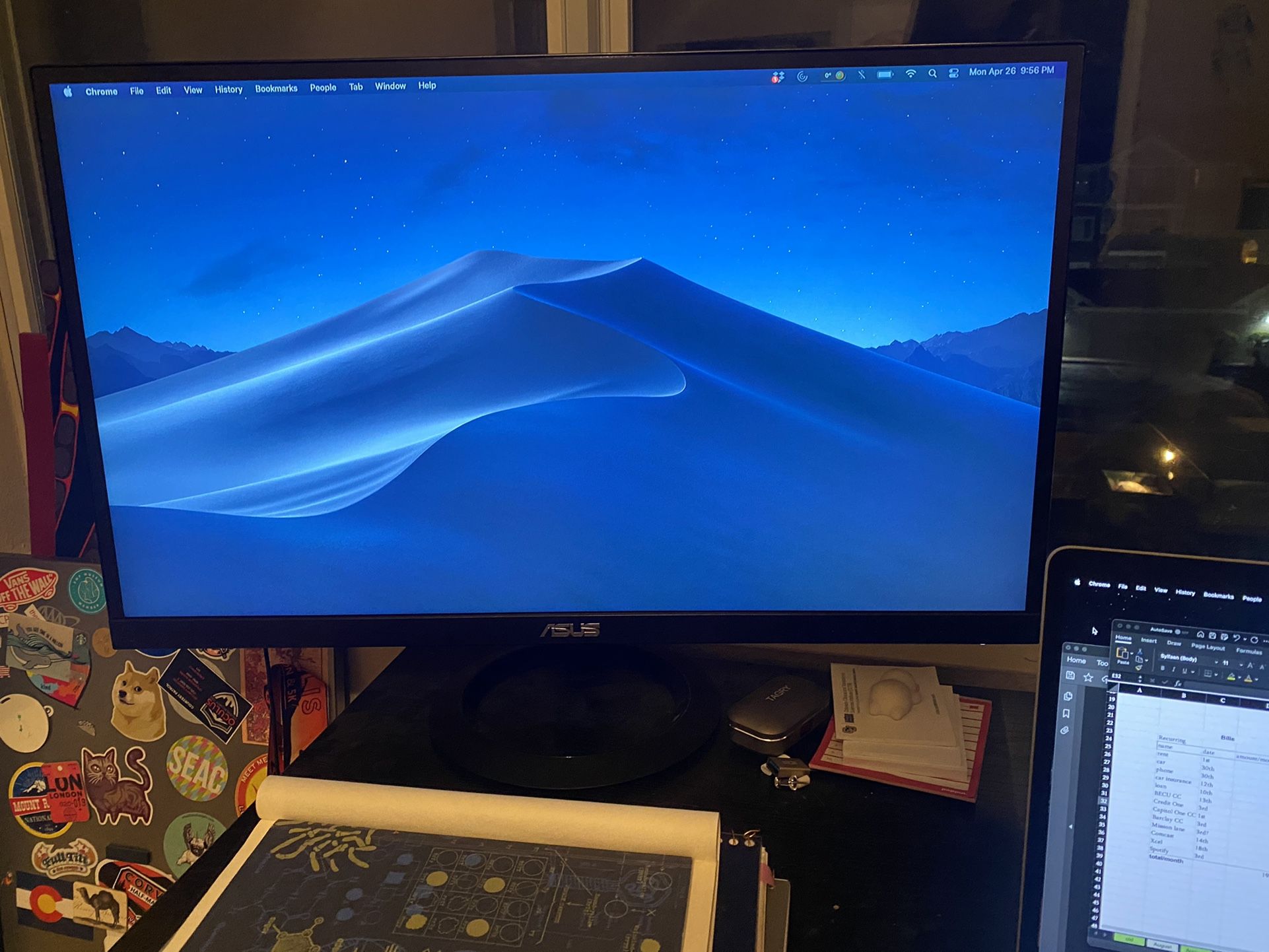 Asus 27” Black Monitor Excellent Condition