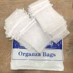 4x6 White organza Bags