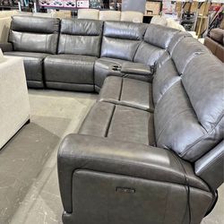 Leather Sectional Sofa 