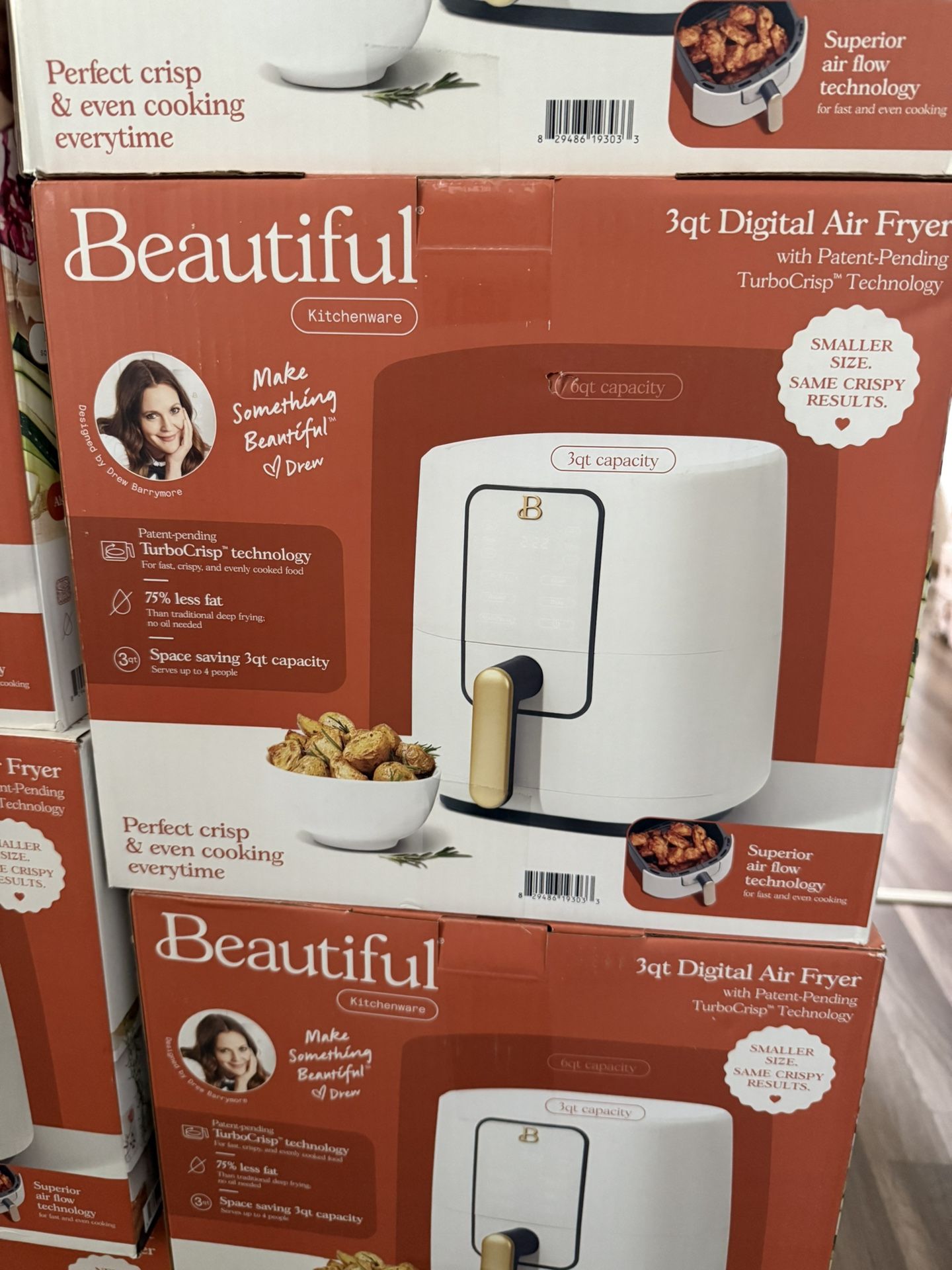 Beautiful Brand 3qt air fryer (White)