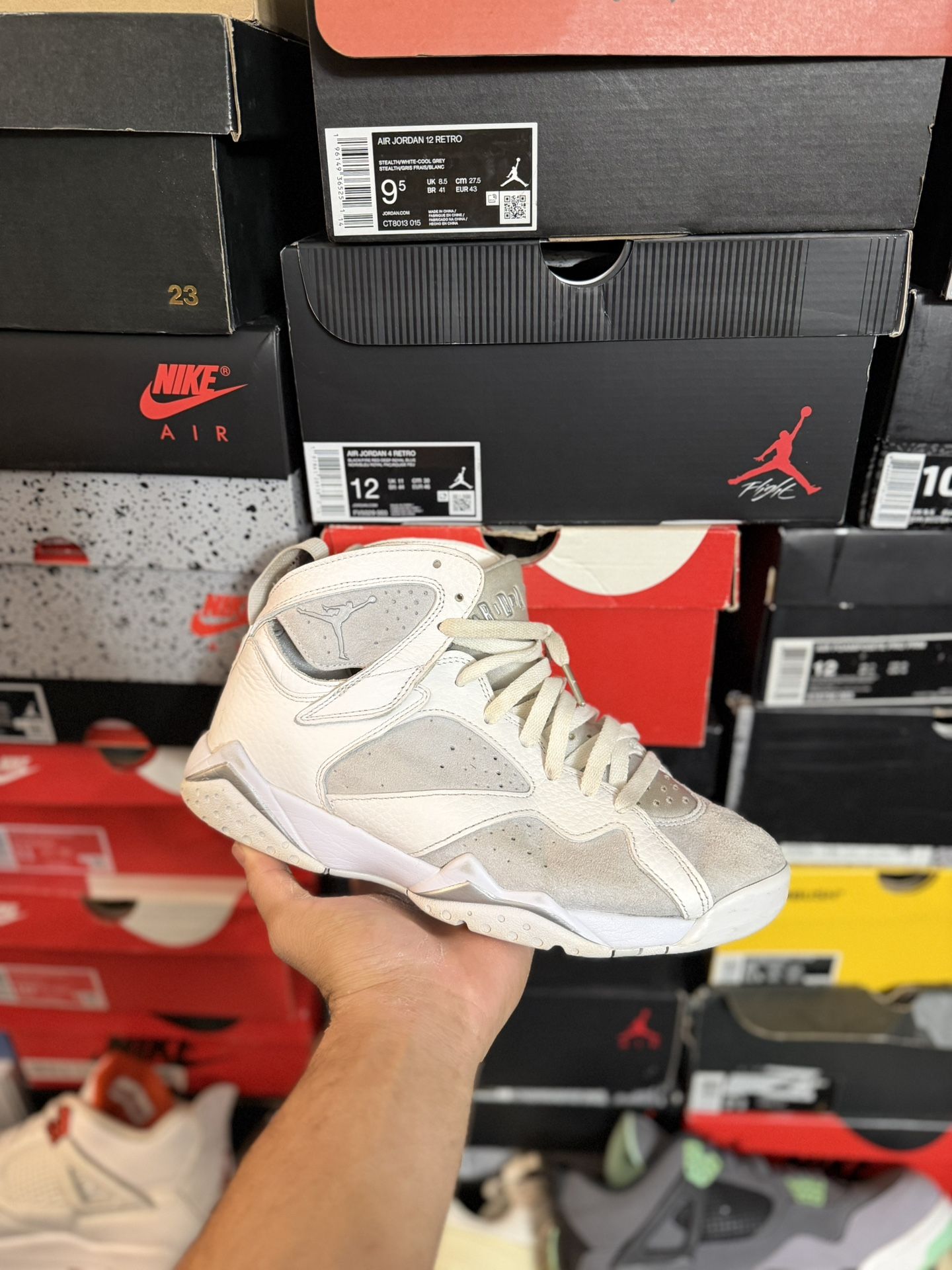 Jordan Pure Platinum 7s size 8.5 USED 