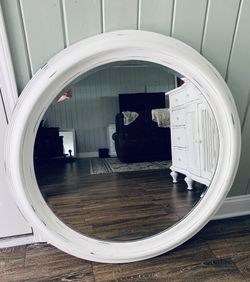 Chalk painted mirror