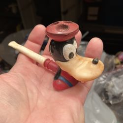 Vintage Plastic Goofy Bubble Blower Pipe - Chemtoy C1.Pipe has light wear