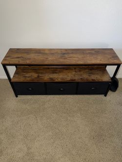 TV Stand With 3 Storage Drawers