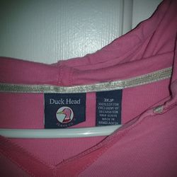 Duck Head Jeans Co. Woman Shirt Pink with Hoodie

