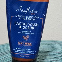 Shea Moisture Men Facial Wash & Scrub