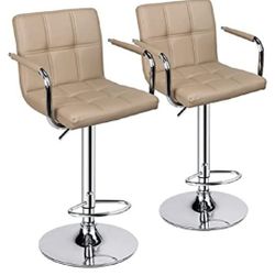2 Light Brown Bar Stools Brand New 