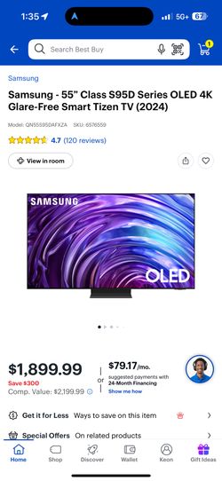 Samsung S95d Oled Tv 55 Inch