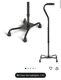 Adjustable Large Base Quad Cane