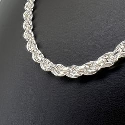 925 Sterling Silver Rope Necklace 5.5mm 71.40grams 161265 4