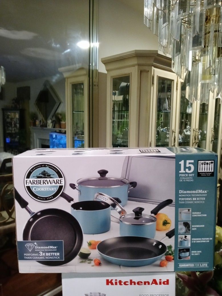 FARBERWARE 15 PIECE COOKWEAR SET