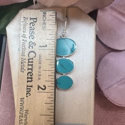 Turquoise Earrings In Sterling Silver