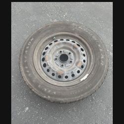 1 X 195/65r15 5x4.5 5x114.3 5x115 Steely Rims With Tires !!