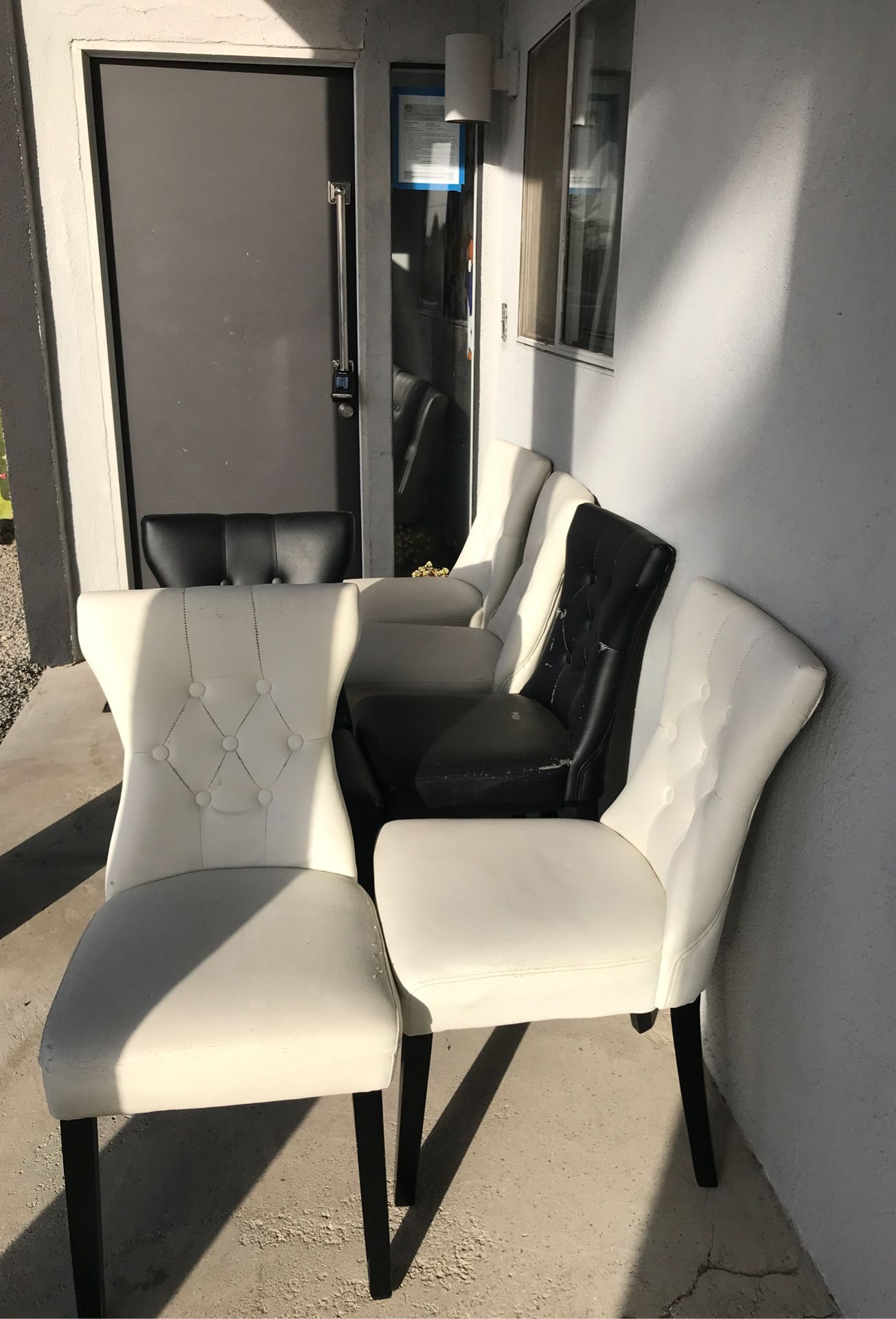 White and black chairs